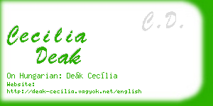 cecilia deak business card